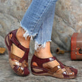 Nadia | Women's Round Toe Adjustable Strap Cutout Sandals