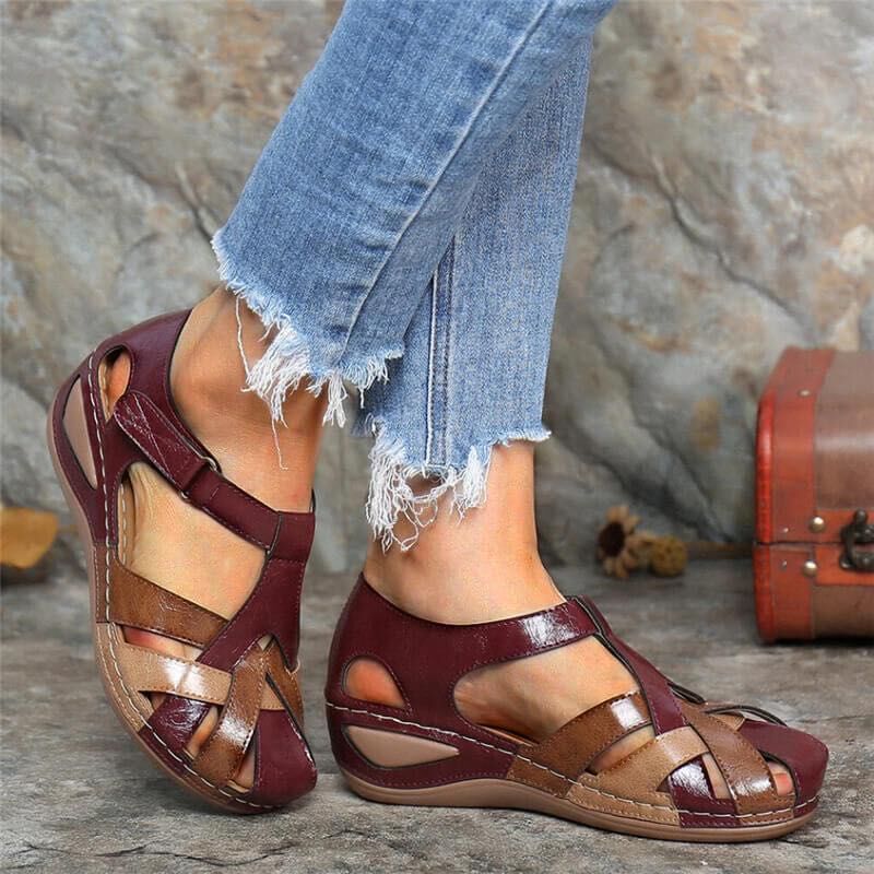 Nadia | Women's Round Toe Adjustable Strap Cutout Sandals