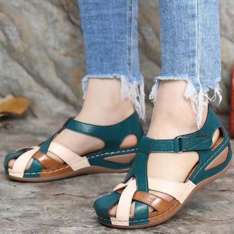 Nadia | Women's Round Toe Adjustable Strap Cutout Sandals