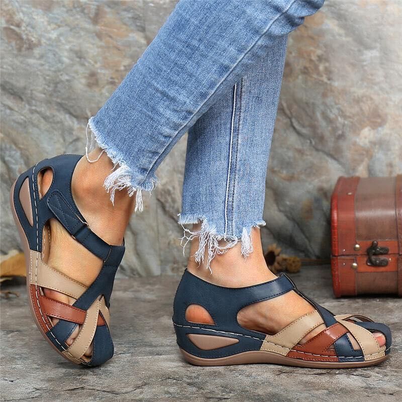 Nadia | Women's Round Toe Adjustable Strap Cutout Sandals