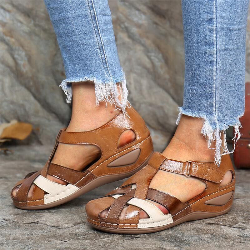 Nadia | Women's Round Toe Adjustable Strap Cutout Sandals