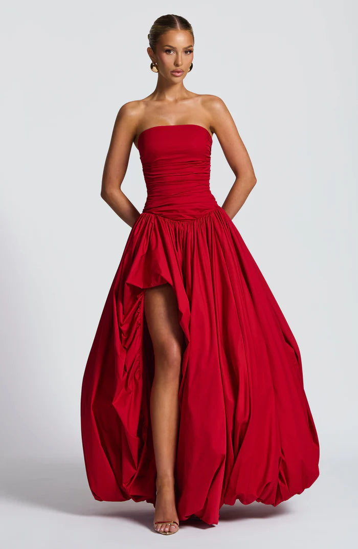 Natalia | Women's Sleeveless Puffball Flowy Wedding Guest Dress