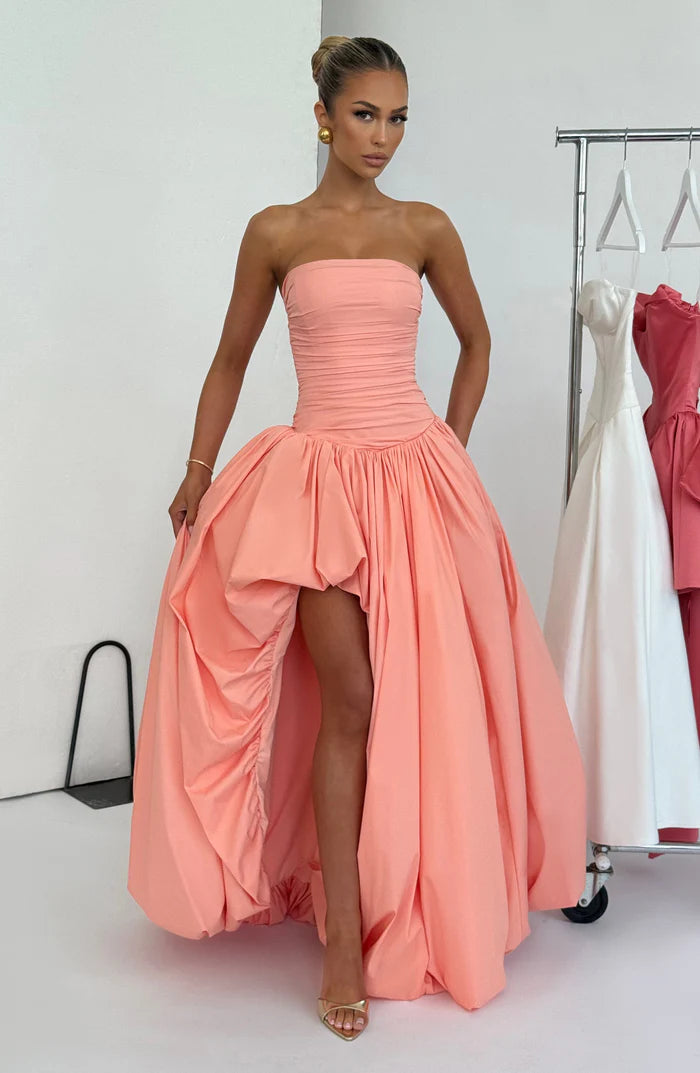 Natalia | Women's Sleeveless Puffball Flowy Wedding Guest Dress