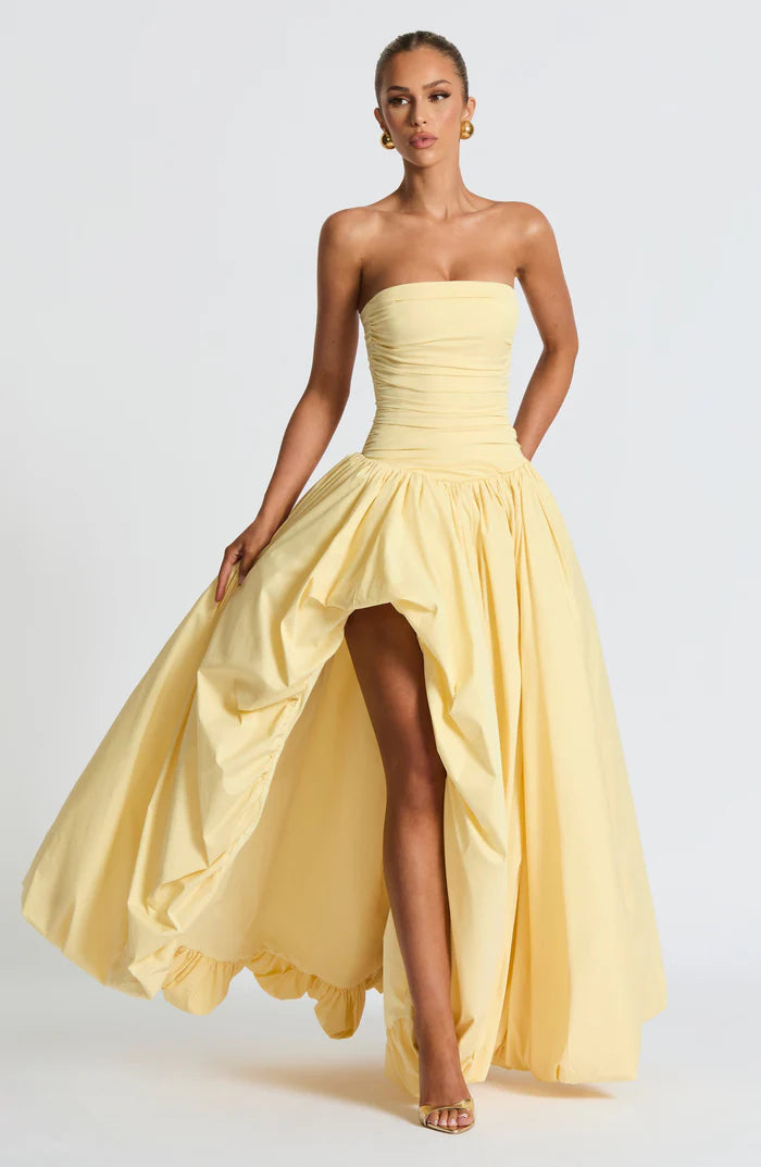 Natalia | Women's Sleeveless Puffball Flowy Wedding Guest Dress