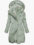 Nerys | Women’s Hooded Zip Front Long Sleeve Winter Jacket