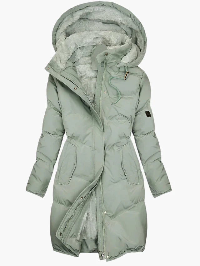 Nerys | Women’s Hooded Zip Front Long Sleeve Winter Jacket