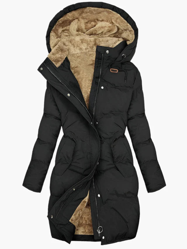 Nerys | Women’s Hooded Zip Front Long Sleeve Winter Jacket