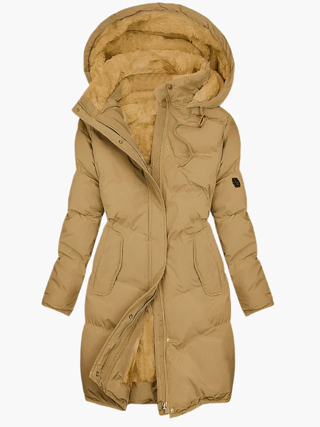 Nerys | Women’s Hooded Zip Front Long Sleeve Winter Jacket