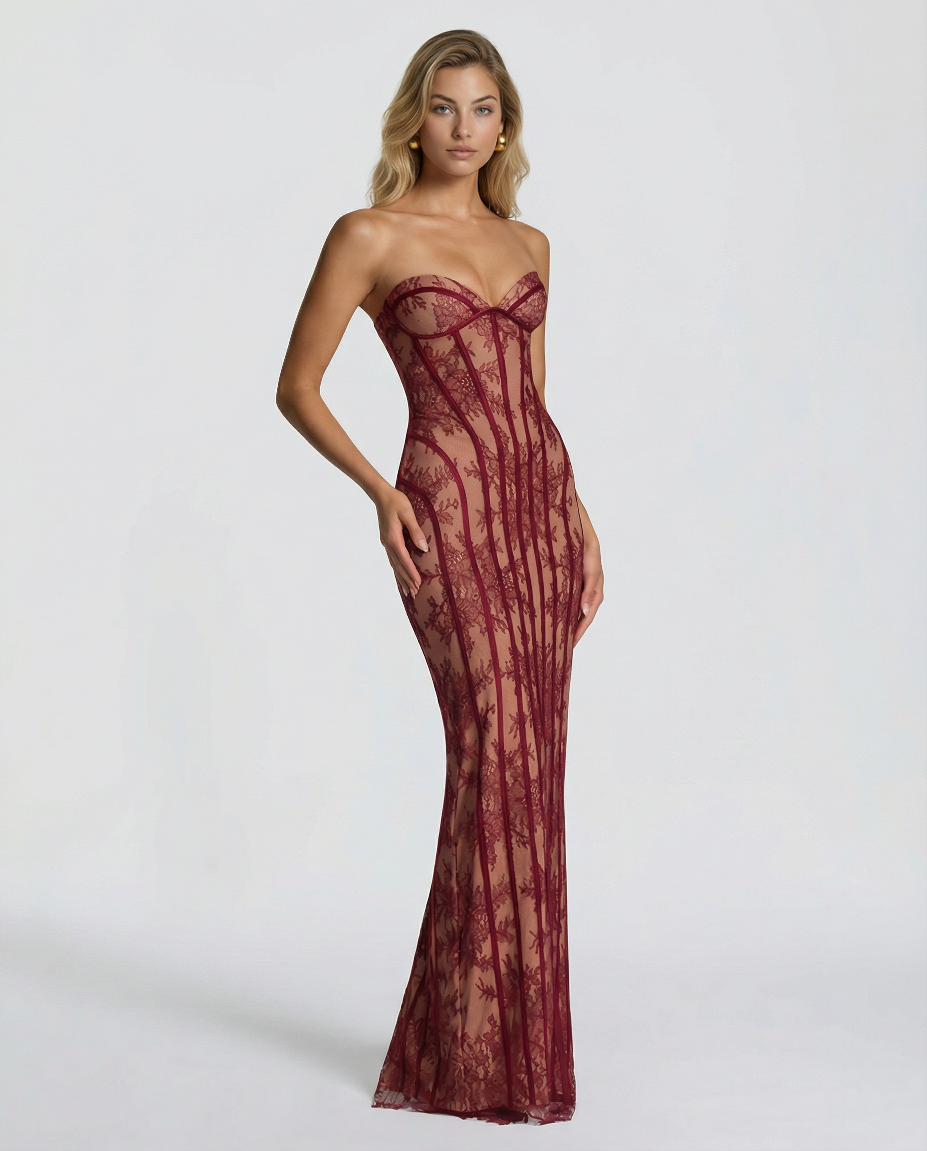 Niamh | Women's Fitted Corset Backless Wedding Guest Dress