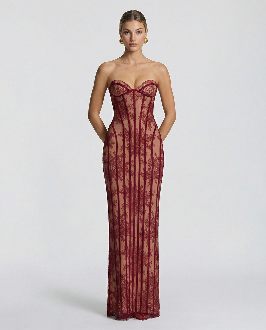 Niamh | Women's Fitted Corset Backless Wedding Guest Dress