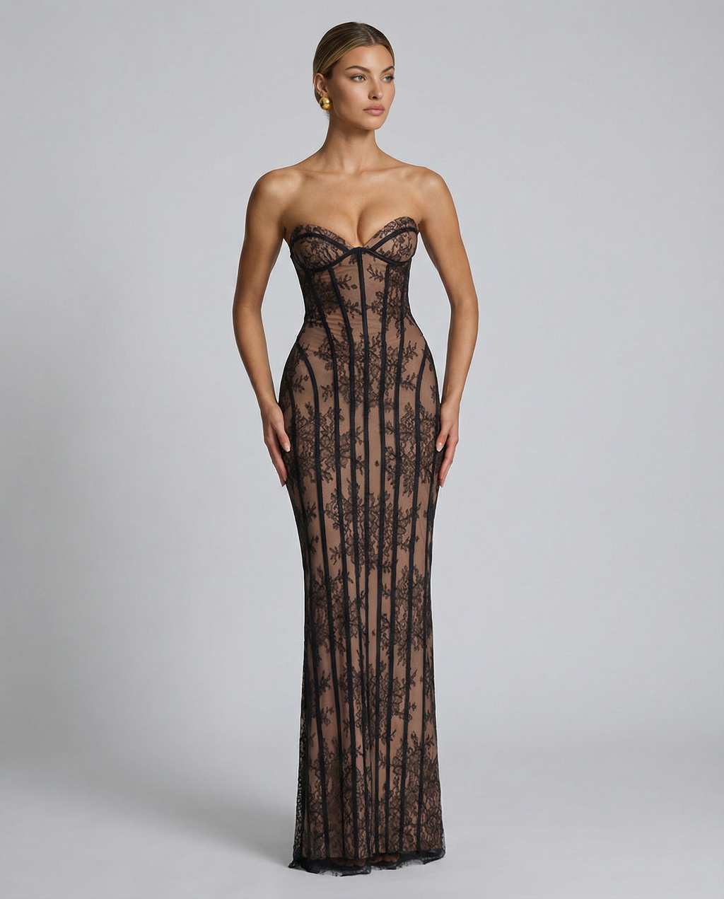 Niamh | Women's Fitted Corset Backless Wedding Guest Dress