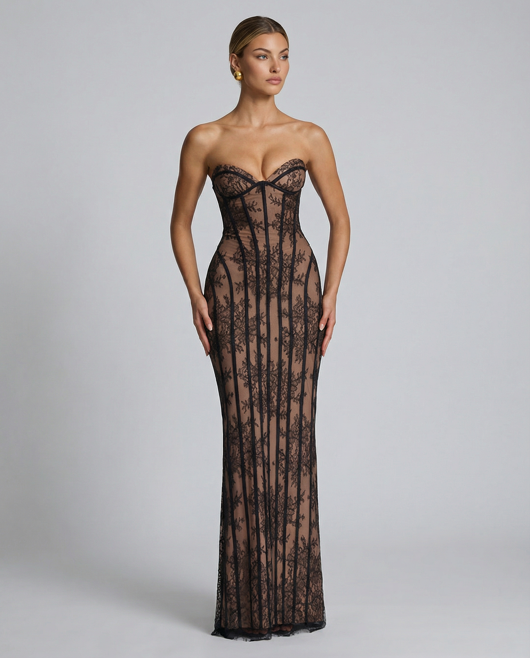 Niamh | Women's Fitted Corset Backless Wedding Guest Dress