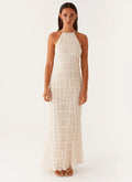 Nicola | Women's Pleated Halter Neck Sleeveless Wedding Guest Dress