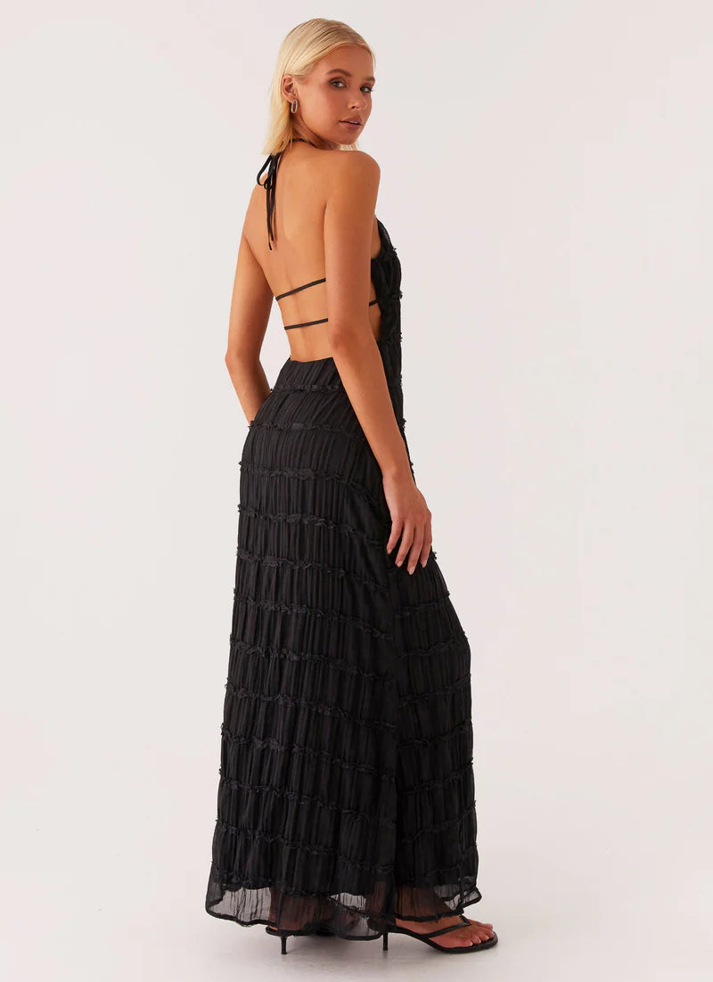 Nicola | Women's Pleated Halter Neck Sleeveless Wedding Guest Dress