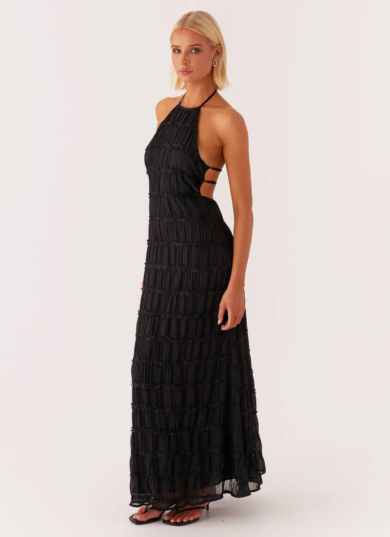 Nicola | Women's Pleated Halter Neck Sleeveless Wedding Guest Dress