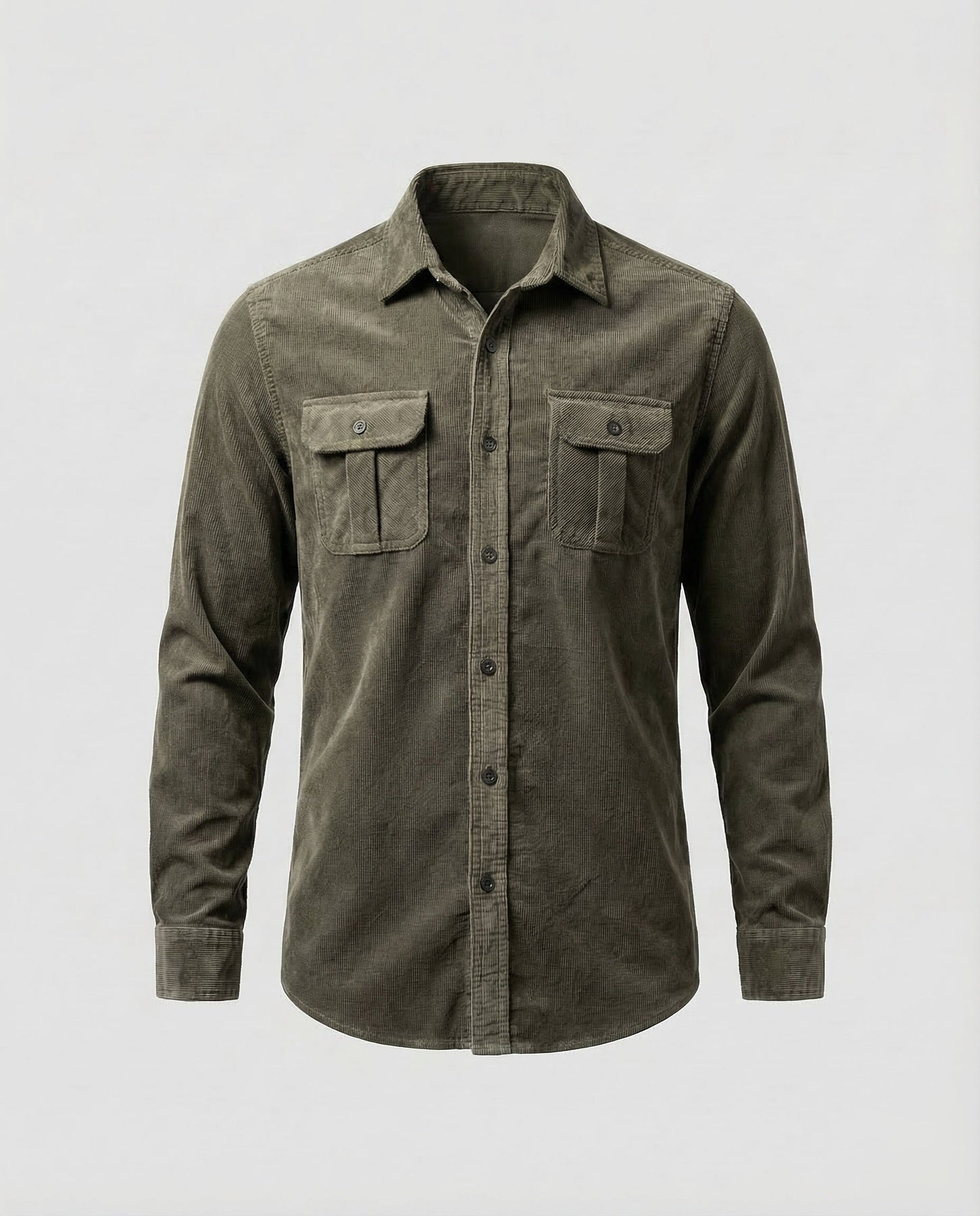 Norman | Men's Collared Long Sleeve Pocket Dress Shirt