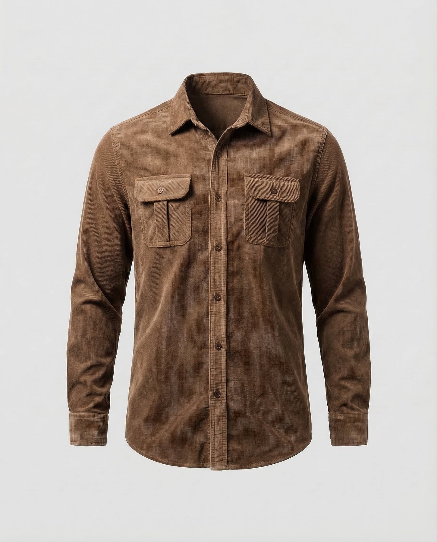 Norman | Men's Collared Long Sleeve Pocket Dress Shirt