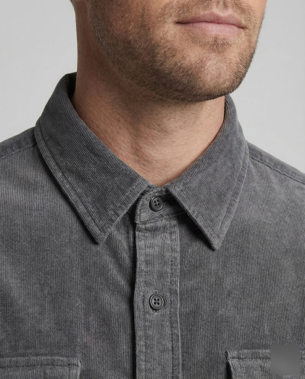 Norman | Men's Collared Long Sleeve Pocket Dress Shirt