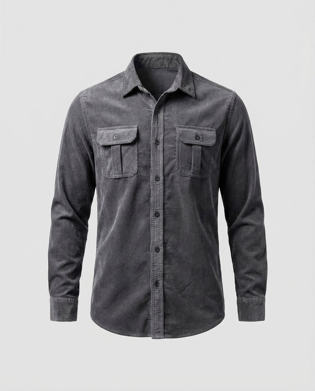 Norman | Men's Collared Long Sleeve Pocket Dress Shirt