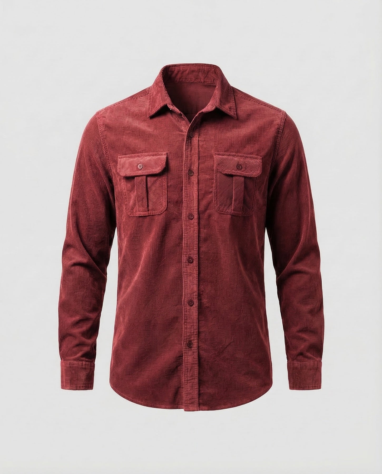 Norman | Men's Collared Long Sleeve Pocket Dress Shirt