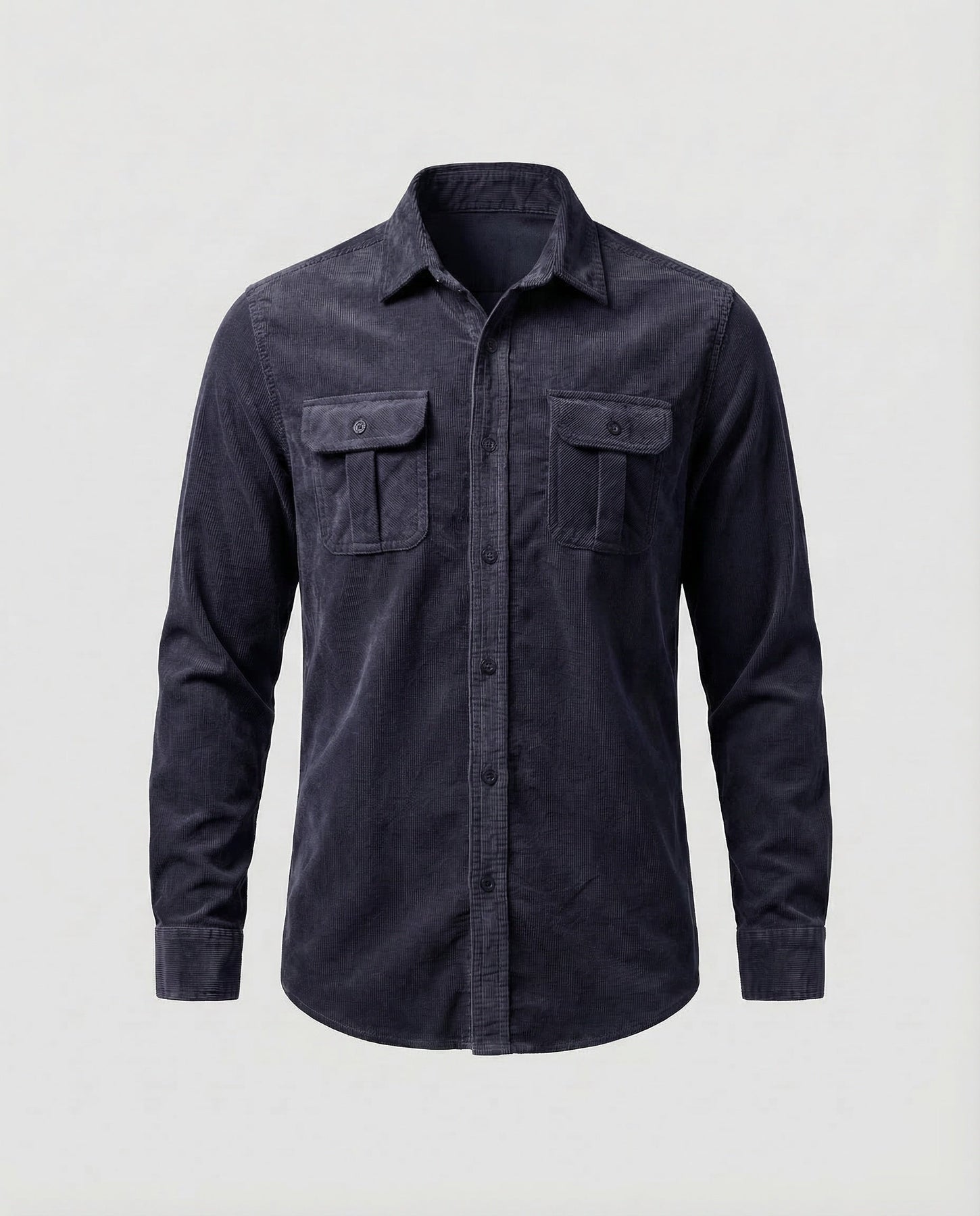 Norman | Men's Collared Long Sleeve Pocket Dress Shirt