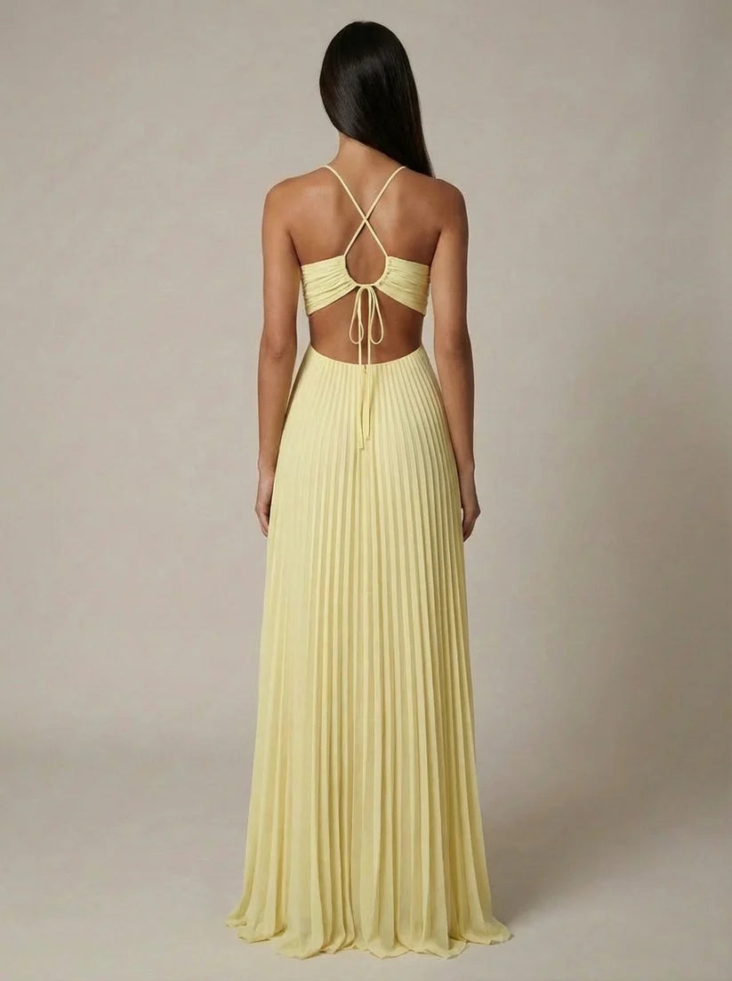 Nyasha | Women's Cutout Sleeveless Flowy Wedding Guest Dress