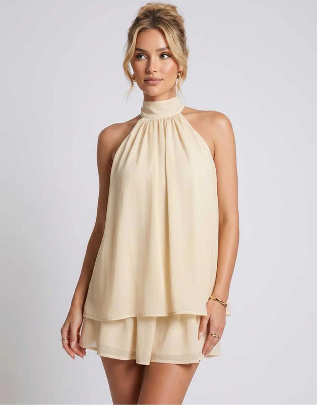 Patience | Women's Halter Neck Sleeveless Grad Party Dress