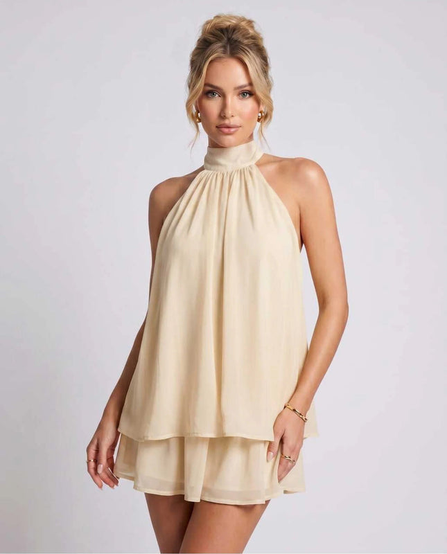 Patience | Women's Halter Neck Sleeveless Grad Party Dress