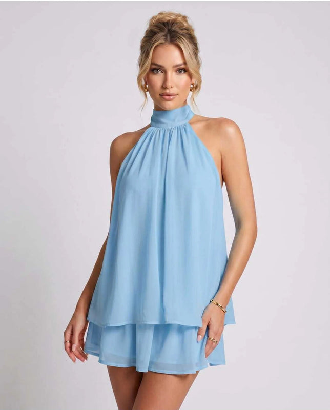 Patience | Women's Halter Neck Sleeveless Grad Party Dress