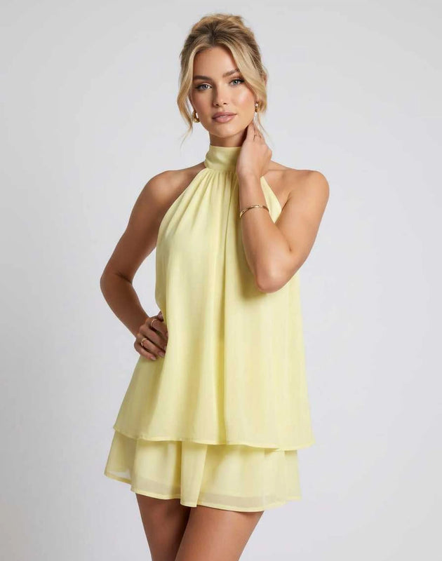 Patience | Women's Halter Neck Sleeveless Grad Party Dress