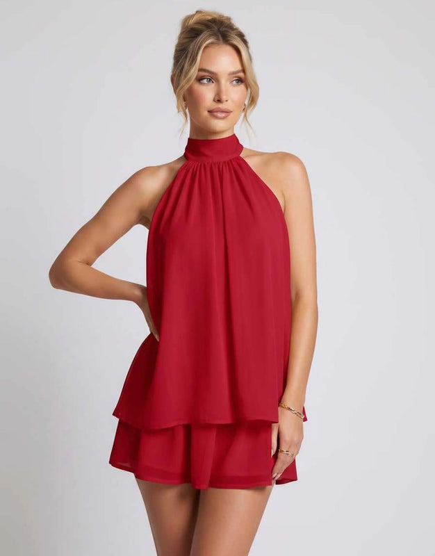 Patience | Women's Halter Neck Sleeveless Grad Party Dress