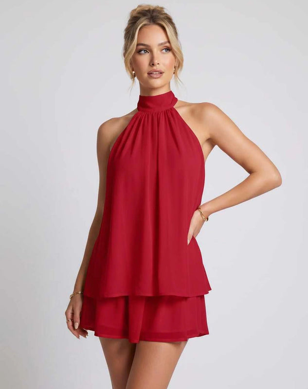 Patience | Women's Halter Neck Sleeveless Grad Party Dress