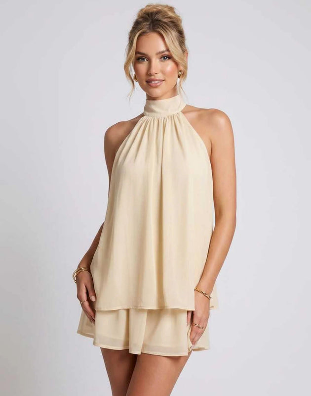 Patience | Women's Halter Neck Sleeveless Grad Party Dress