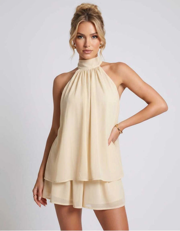 Patience | Women's Halter Neck Sleeveless Grad Party Dress
