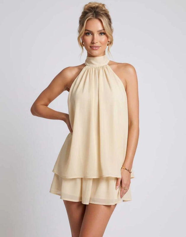 Patience | Women's Halter Neck Sleeveless Grad Party Dress