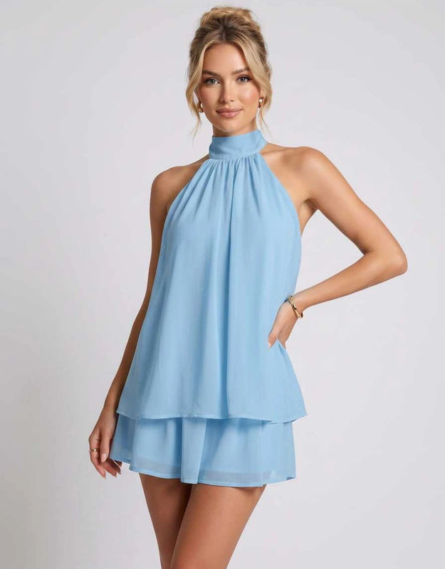 Patience | Women's Halter Neck Sleeveless Grad Party Dress
