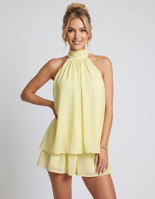Patience | Women's Halter Neck Sleeveless Grad Party Dress