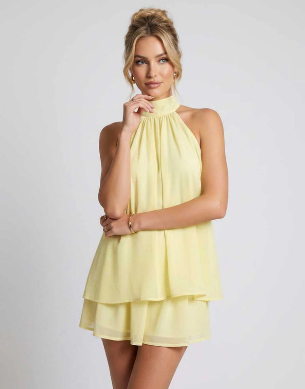 Patience | Women's Halter Neck Sleeveless Grad Party Dress