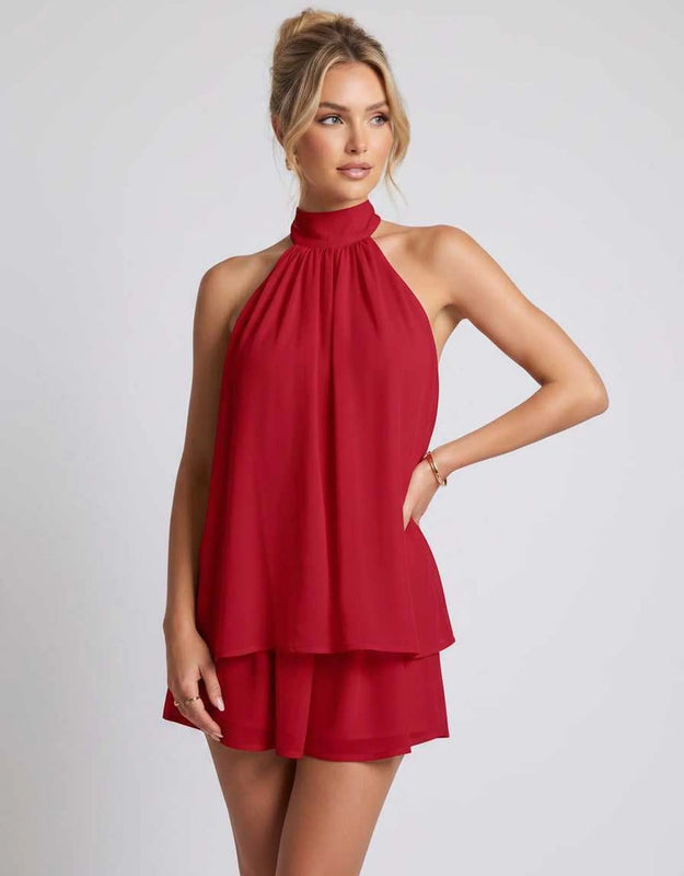 Patience | Women's Halter Neck Sleeveless Grad Party Dress