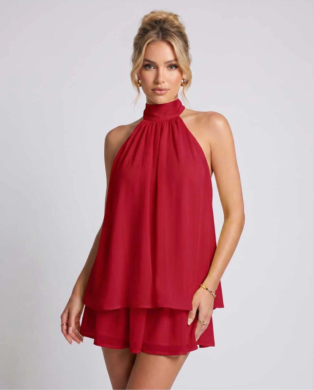 Patience | Women's Halter Neck Sleeveless Grad Party Dress