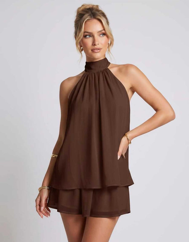 Patience | Women's Halter Neck Sleeveless Grad Party Dress