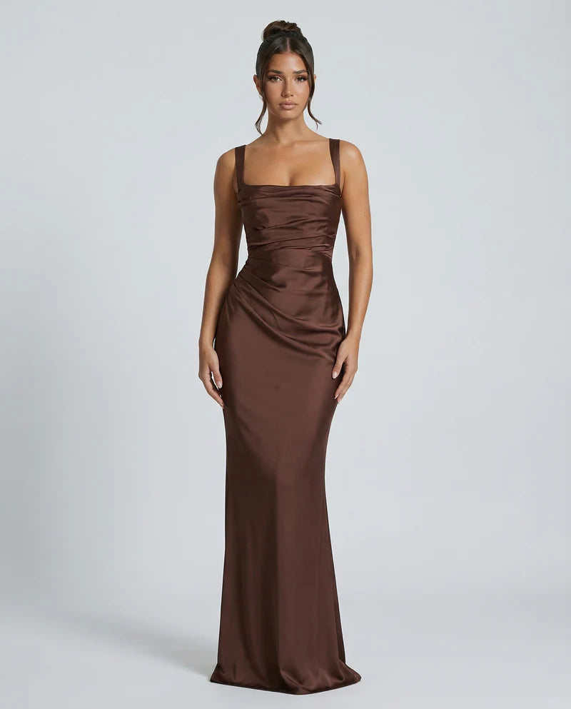 Patricia | Women’s Square Neck Sleeveless Wedding Guest Dress