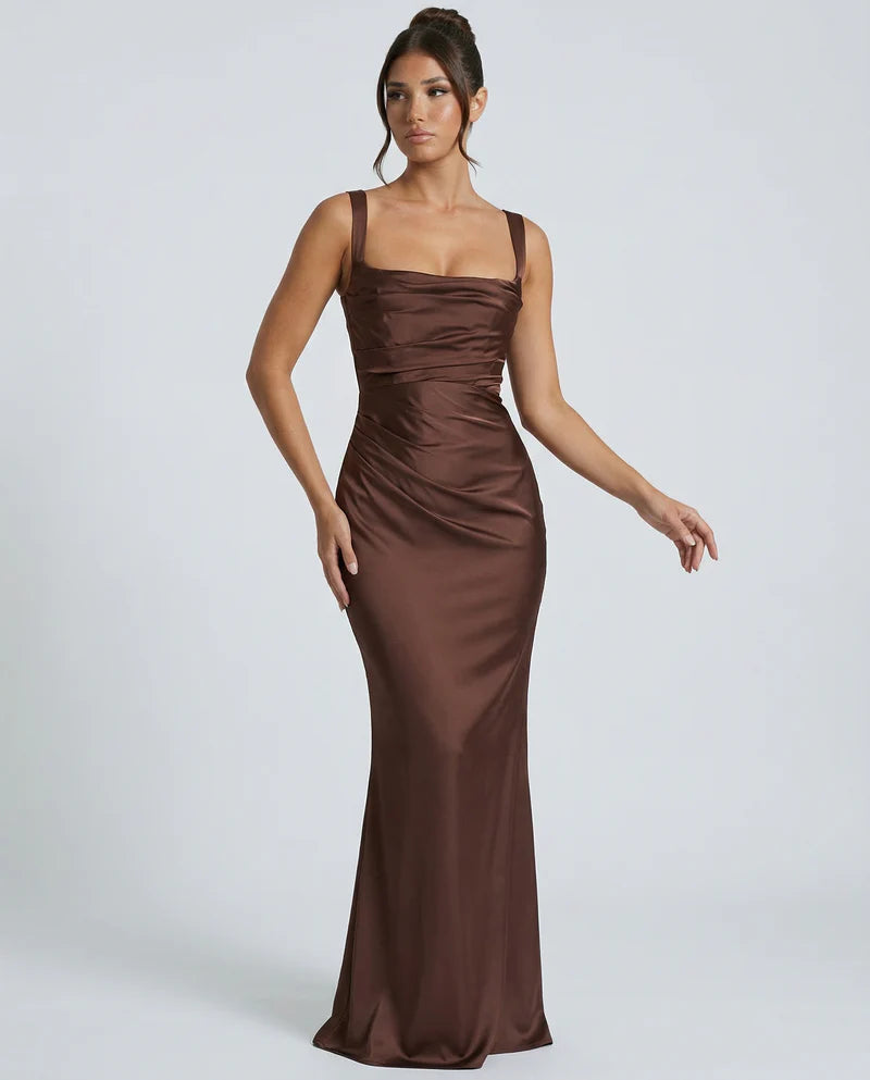 Patricia | Women’s Square Neck Sleeveless Wedding Guest Dress