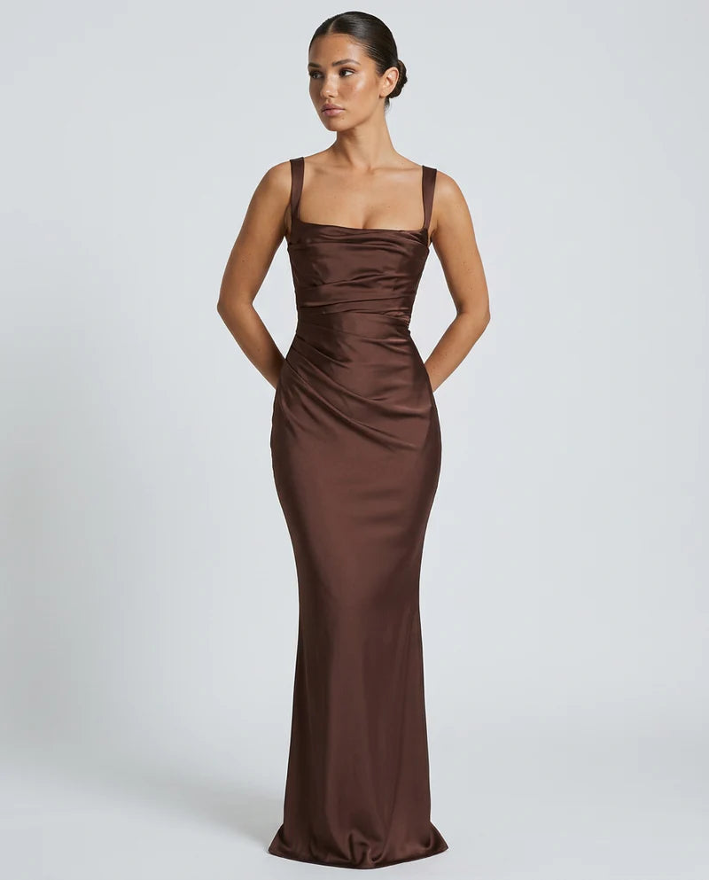 Patricia | Women’s Square Neck Sleeveless Wedding Guest Dress