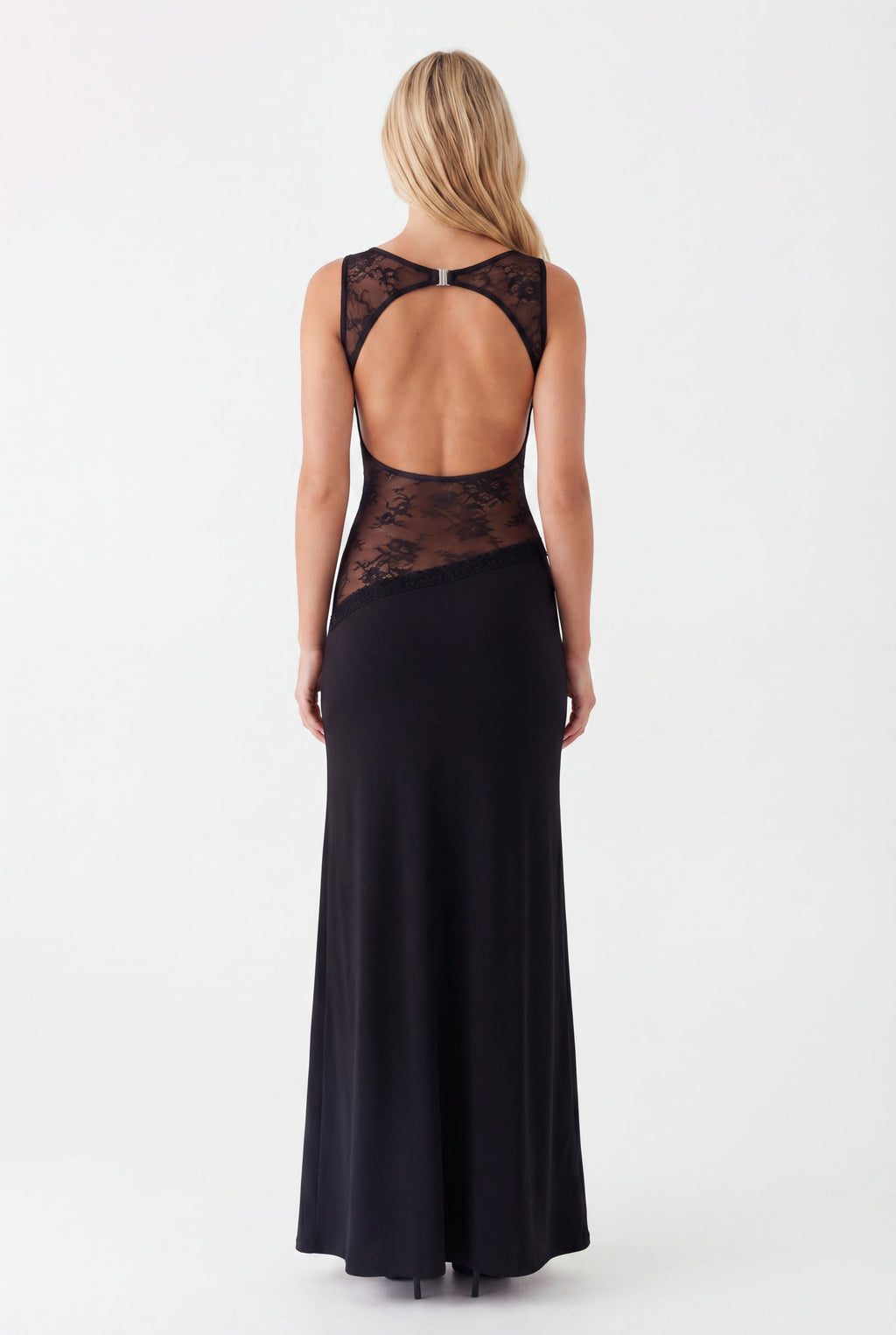 Pearl | Women's Fitted Sleeveless Boat Neck Maxi Dress