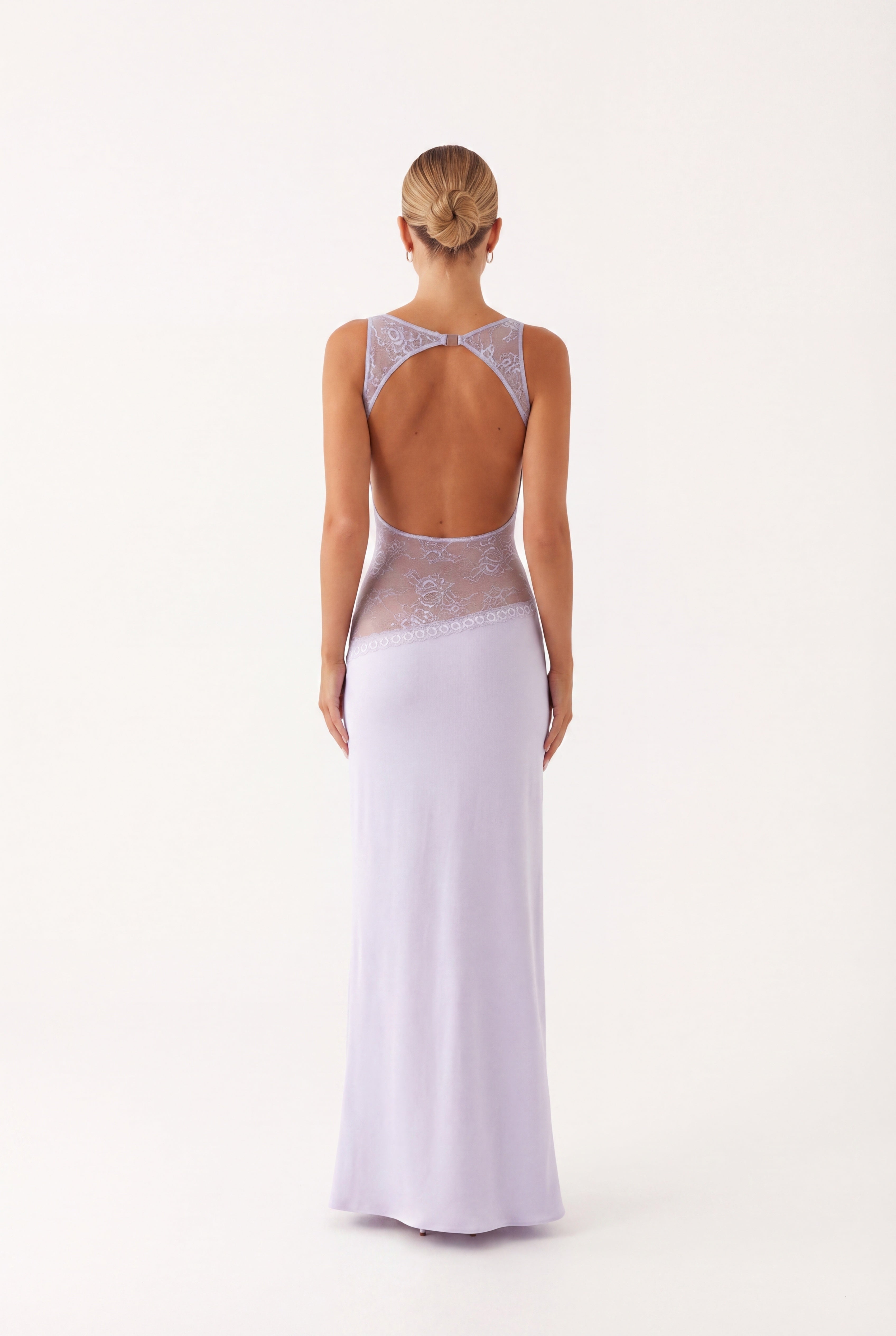 Pearl | Women's Fitted Sleeveless Boat Neck Maxi Dress