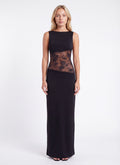 Pearl | Women's Fitted Sleeveless Boat Neck Maxi Dress