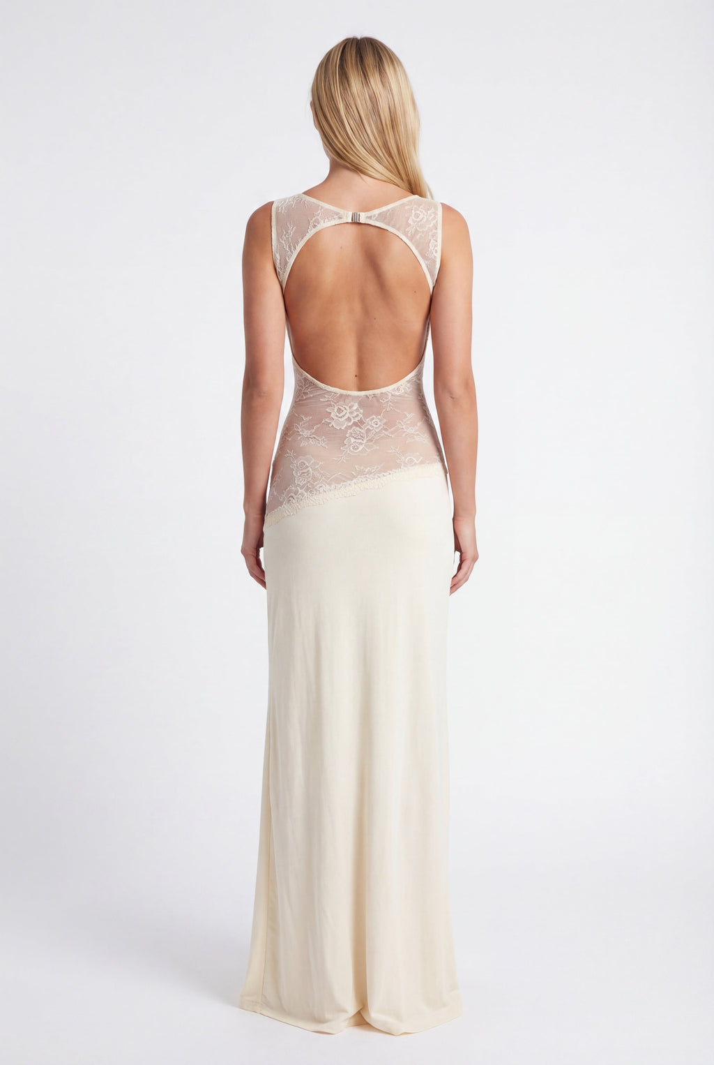 Pearl | Women's Fitted Sleeveless Boat Neck Maxi Dress