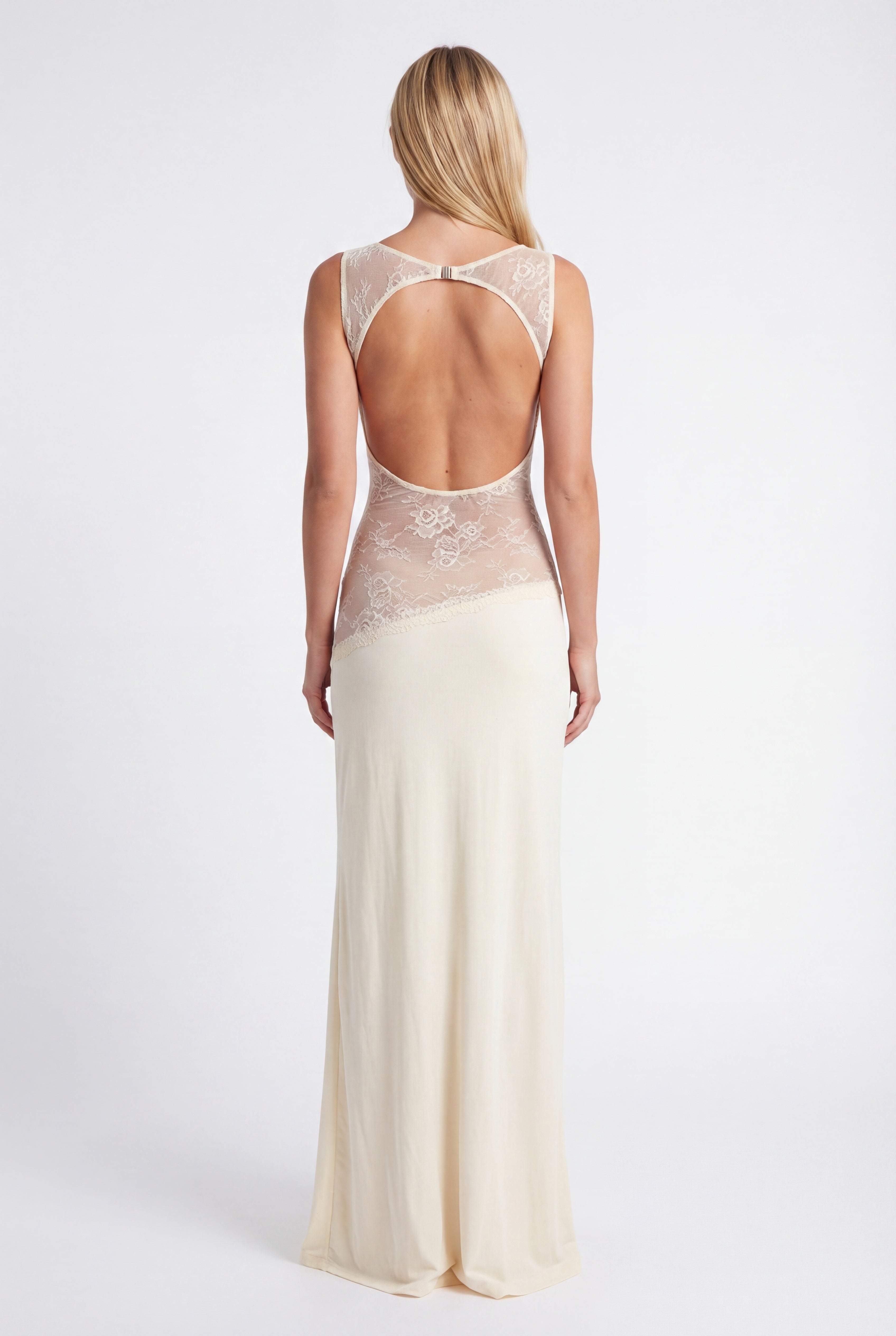 Pearl | Women's Fitted Sleeveless Boat Neck Maxi Dress