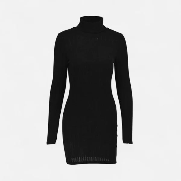 Penelope | Women’s Turtleneck Long Sleeve Summer Mini Dress